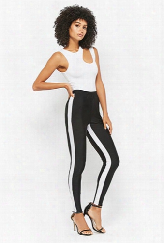 Side-stripe Zippered Leggings