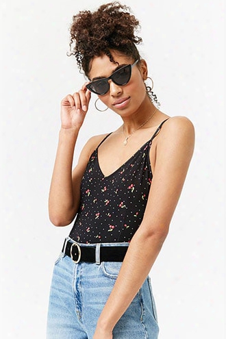 Strappy Cherry Print Bodysuit