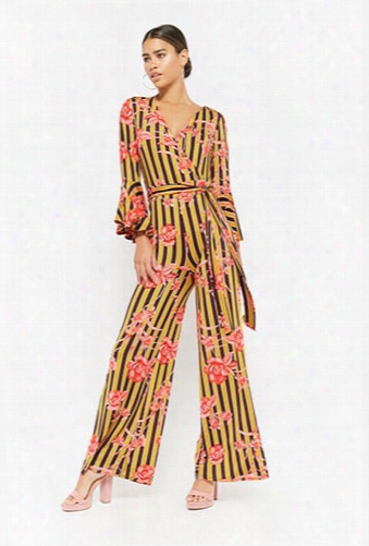 Striped Floral Jumpsuit