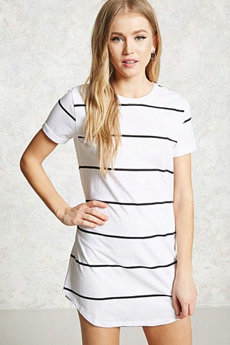 Striped Mini T-shirt Dress