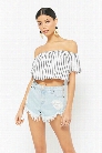 Frayed Distressed Denim Shorts