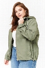 Plus Size Hooded Windbreaker