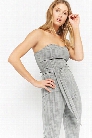 Strapless Glen Plaid Jumpsuit