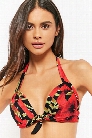 Unique Vintage Floral Halter Bikini Top