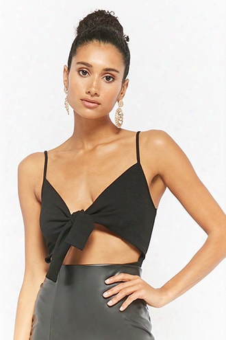 Tie-front Cutout Bodysuit