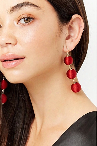 Tiered Fabric Bauble Earrings