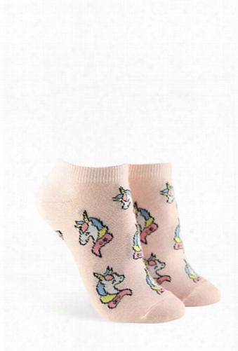 Unicorn Print Ankle Socks