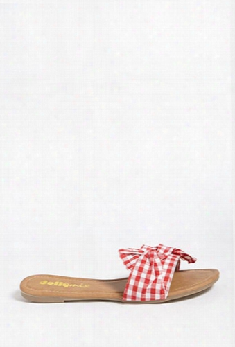 Yoki Shoes Gingham Slides