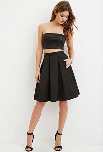 Box Pleat A-line Skirt