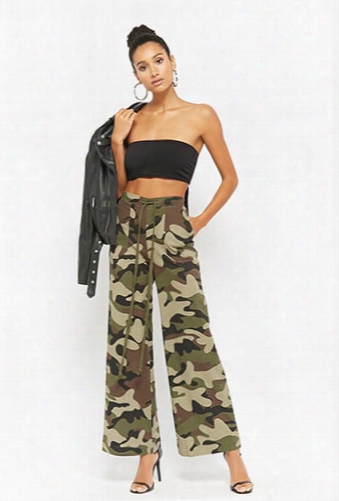 Camo Wide-leg Pants