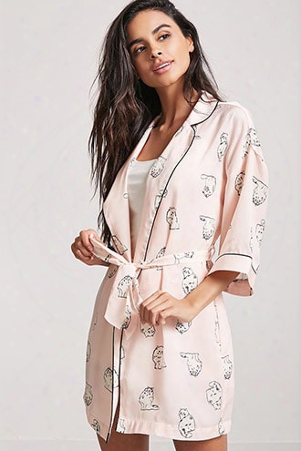 Cat Print Robe