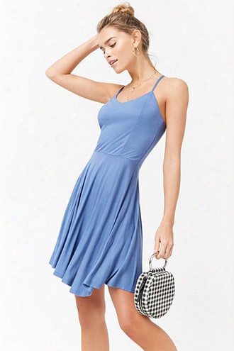 Crisscross-back Skater Dress