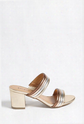 Double-strap Striped Mules