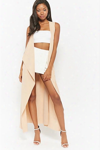 Draped Front Longline Vest