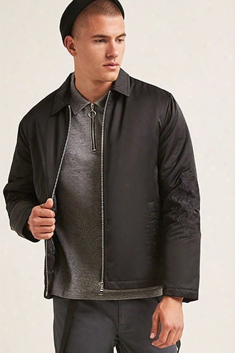 Embroidered Zip-front Jacket