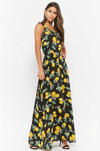 Eta Lemon Print Maxi Dress