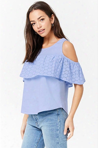 Eyelet Open-shoulder Top