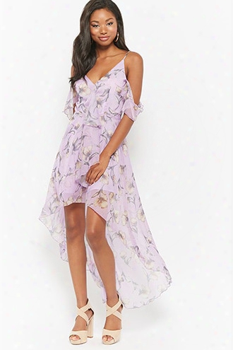 Floral Chiffon High-low Dress