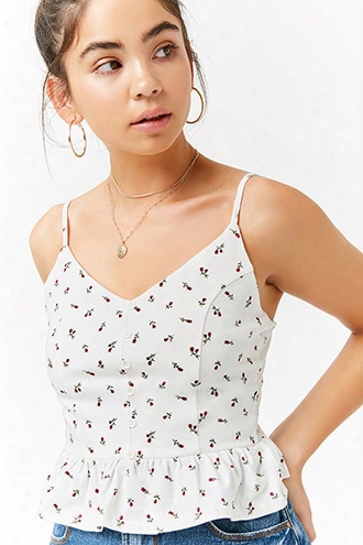 Floral Print Cropped Cami