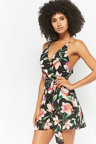 Floral Surplice Cami Dress