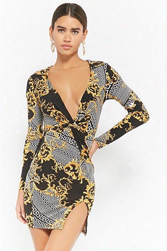 Geo Baroque Print Dress