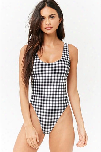 Gingham Print One-piece Swimsuit