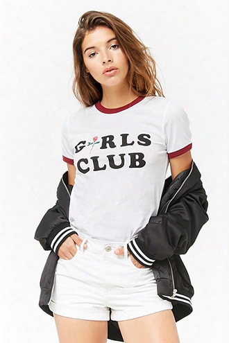 Girls Club Graphic Ringer Tee