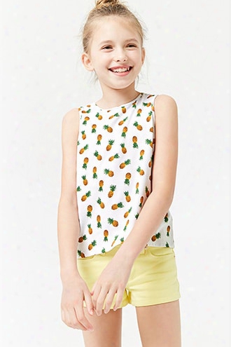 Girls Pineapple Print Tank Top (kids)