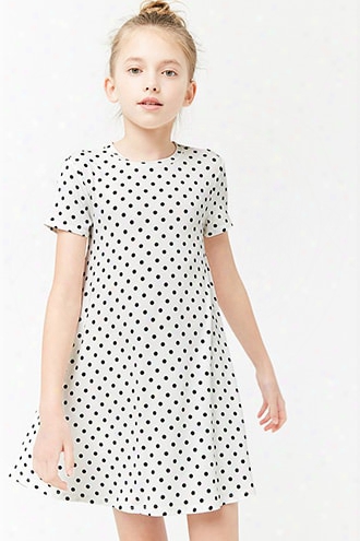 Girls Polka Dot Cutout Swing Dress (kids)