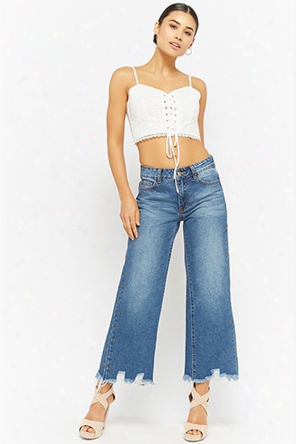 Grommet Wide-leg Jeans