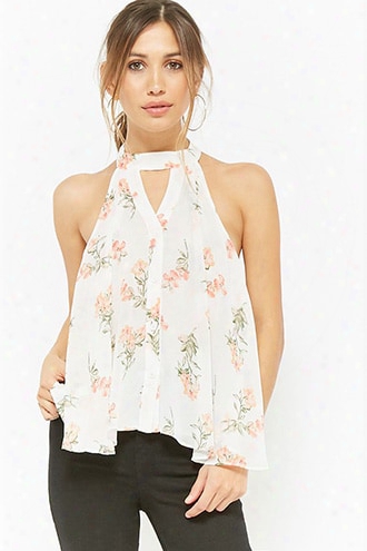 High Neck Floral Top