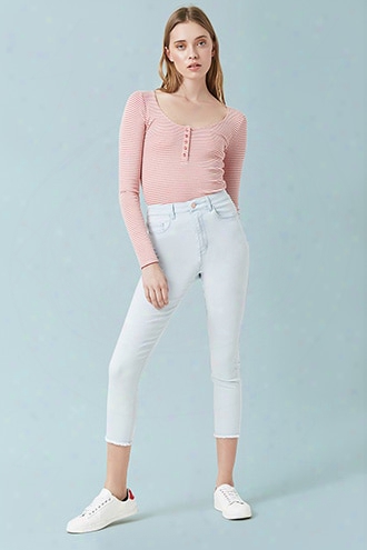 High-waist Skinny Crop Jeans