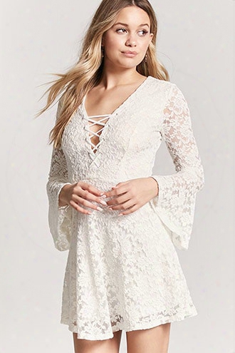 Lace Bell-sleeve Dress