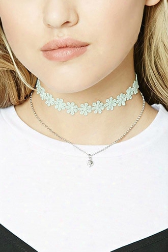 Layered Daisy Choker Necklace