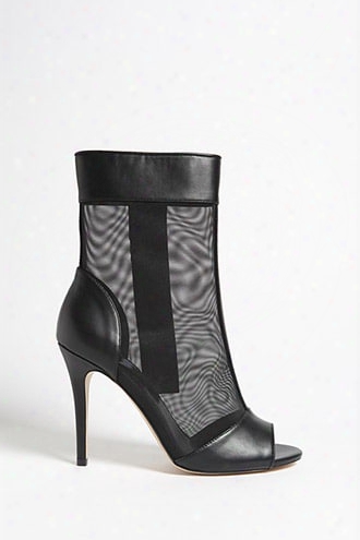 Mesh Open-toe Booties