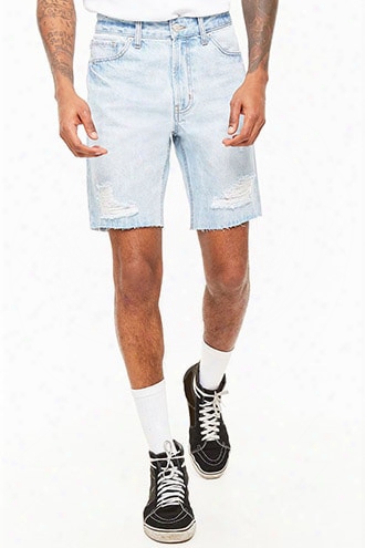 Mineral Wash Denim Shorts