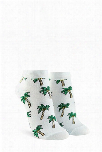 Palm Tree Graphic Ankle Socks