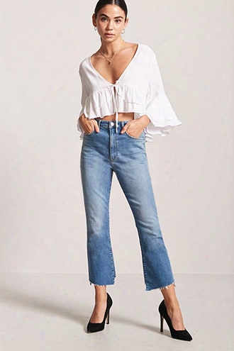 Plunging Ruffle Top