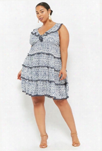 Plus Size Boho Me Tribal-inspired High-low Dress