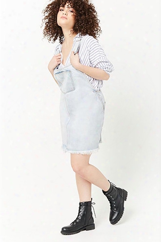 Plus Size Denim Overall Dress