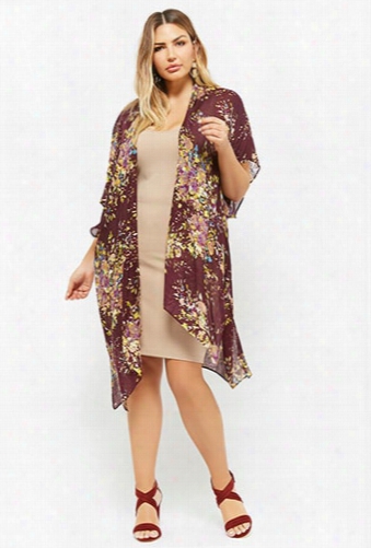 Plus Size Ornate Print Duster