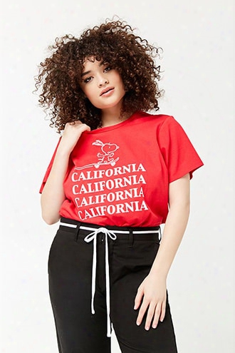 Plus Size Snoopy California Graphic Tee