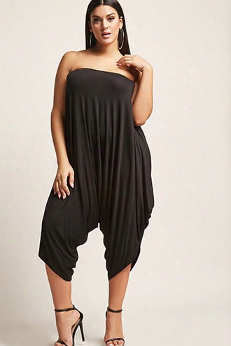 Plus Size Tube Harem Jumpsuit