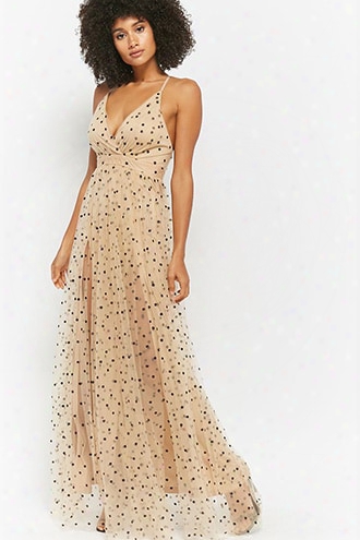 Polka Dot Sequin Maxi Dress