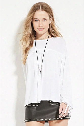 Shirred Crepe Blouse