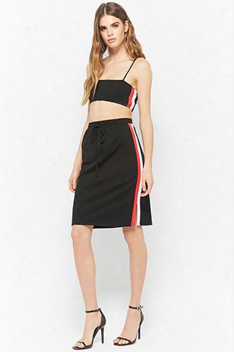 Striped Drawstring Skirt