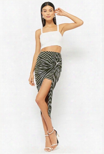 Striped High-low Skirt