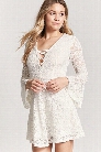 Lace Bell-Sleeve Dress