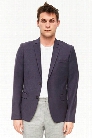 Slim-Fit Single-Breasted Suit Jacket