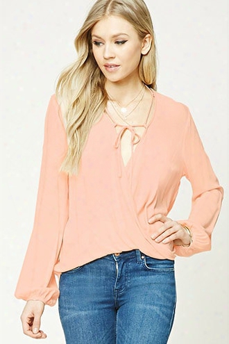 Tie-front Surplice Top